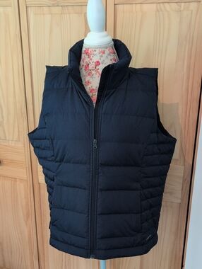 Lands End Navy Vest NWT